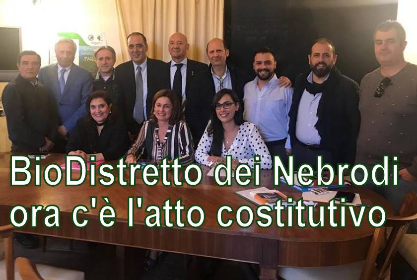 BIODISTRETTO DEI NEBRODI – Firmato l’atto costitutivo