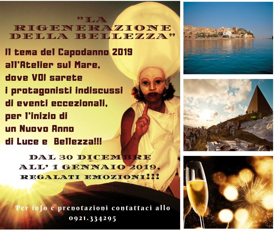IDEE PER CAPODANNO – All’Atelier sul Mare per condividere insieme: “la rigenerazione della bellezza”