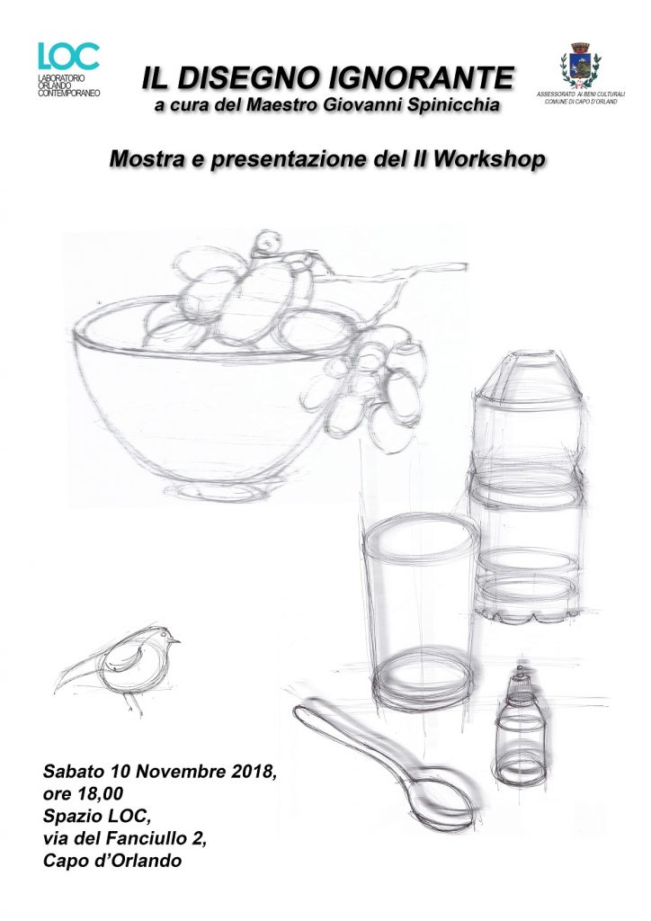 CAPO D’ORLANDO – Mostra “Il disegno ignorante”, sabato inaugurazione allo spazio LOC