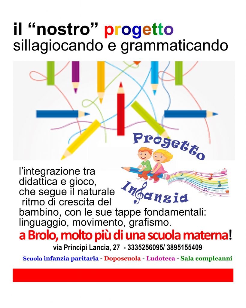 SILLAGIOCANDO & GRAMMATICANDO – Si allarga l’offerta formativa di “Progetto Infanzia” a Brolo