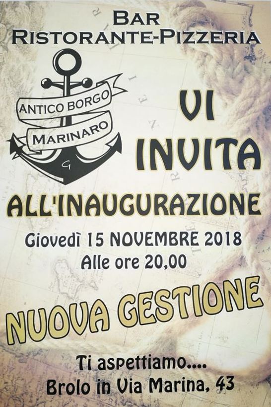ANTICO BORGO MARINARO – A Brolo riapre il ristorante pizzeria della Marina