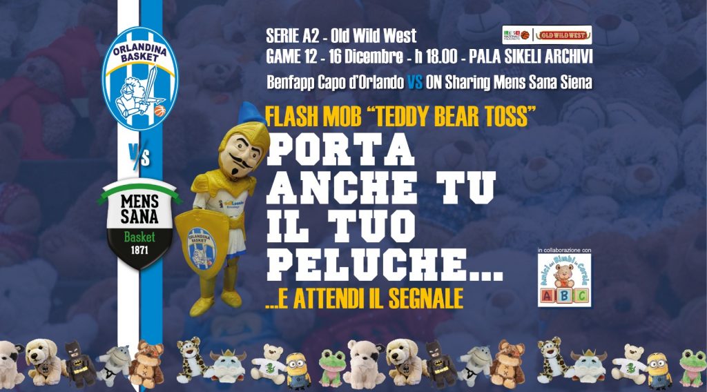 BASKET – La Benfapp Capo d’Orlando lancia il “Teddy Bear Toss”