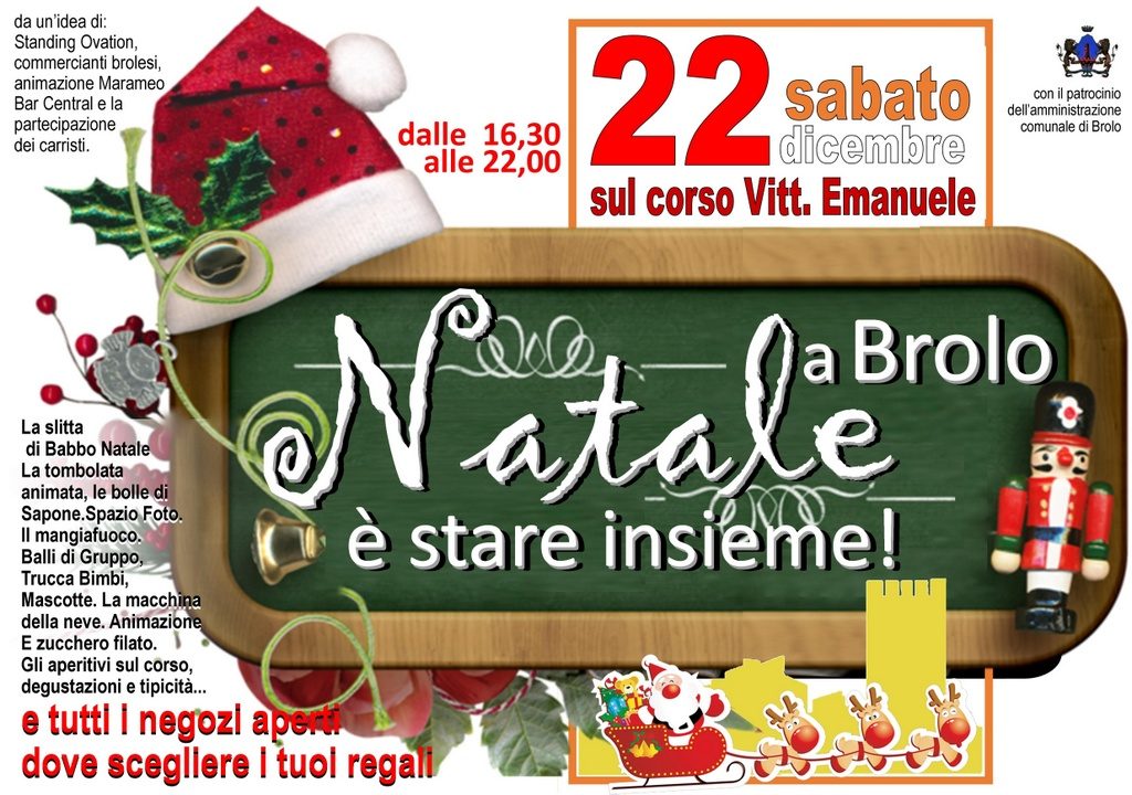 NATALE A BROLO – Sabato 22 dicembre ritorna “Corso in Festa” perchè “è bello stare insieme!”