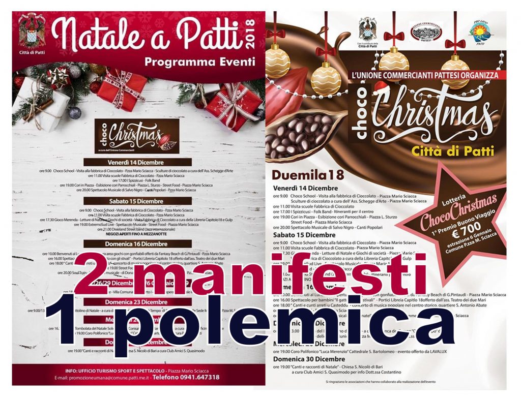 PATTI – Il Programma natalizio “copiato”. Ed è polemica