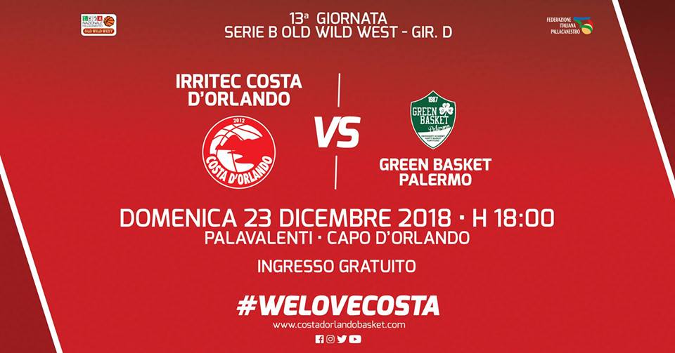 IRRITEC COSTA D’ORLANDO – Green Basket la prossima avversaria Costa