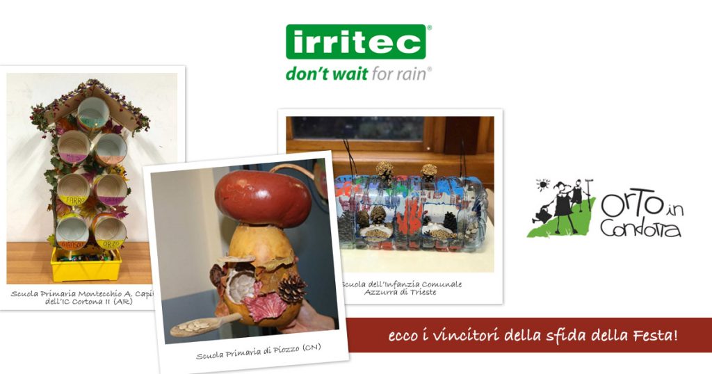 IRRITEC – Premiate con gli IrriGo Kit di Irritec tre classi aderenti al progetto “Orto in condotta” di Slow Food