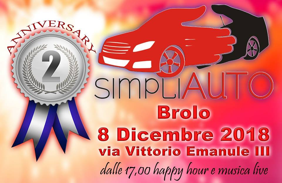 APPUNTAMENTI SUL CORSO – A Brolo, l’8 dicembre, la Festa per il secondo anno di “SimpliAuto”
