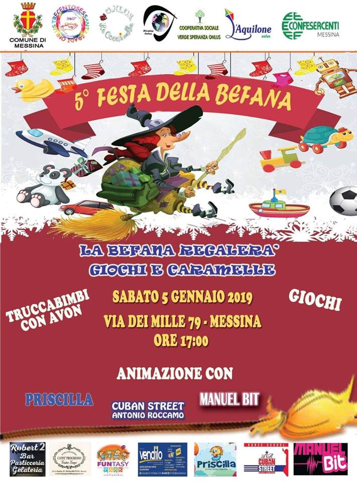 FESTA DELLA BEFANA – A Messina regali, musica e animazione per i bambini