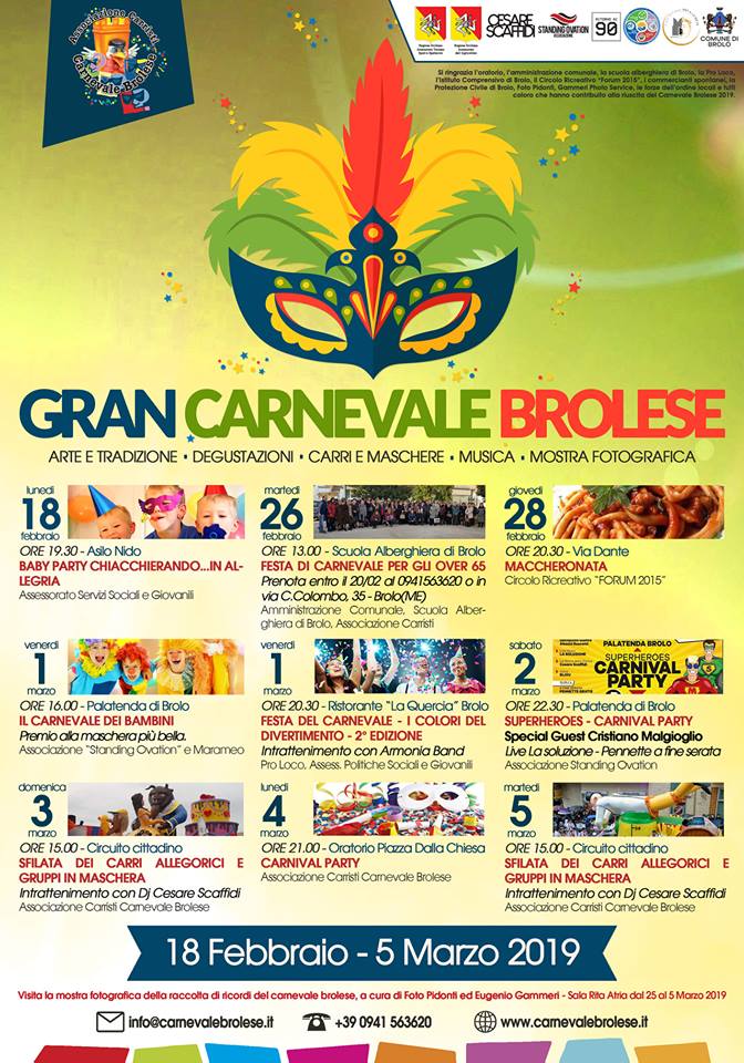 CARNEVALE BROLESE – Il dettaglio del programma dell’edizione 2019