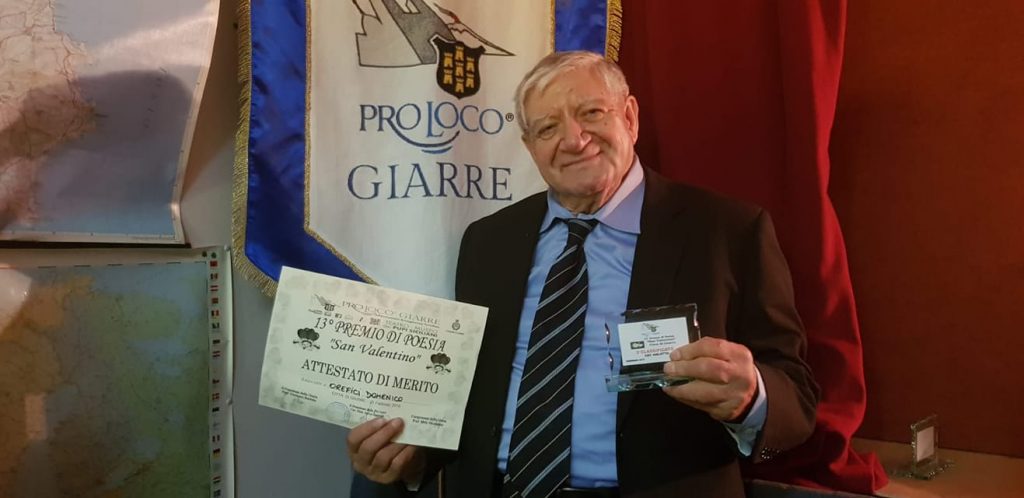 POETI SICILIANI – Ancora un attestato per Domenico Orifici