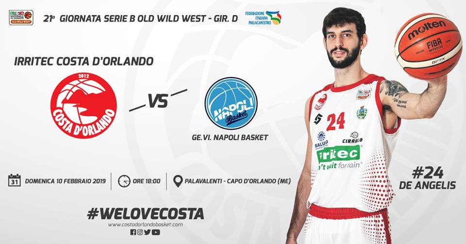 IRRITEC COSTA D’ORLANDO – Napoli l’avversaria Costa di domenica al Palavalenti