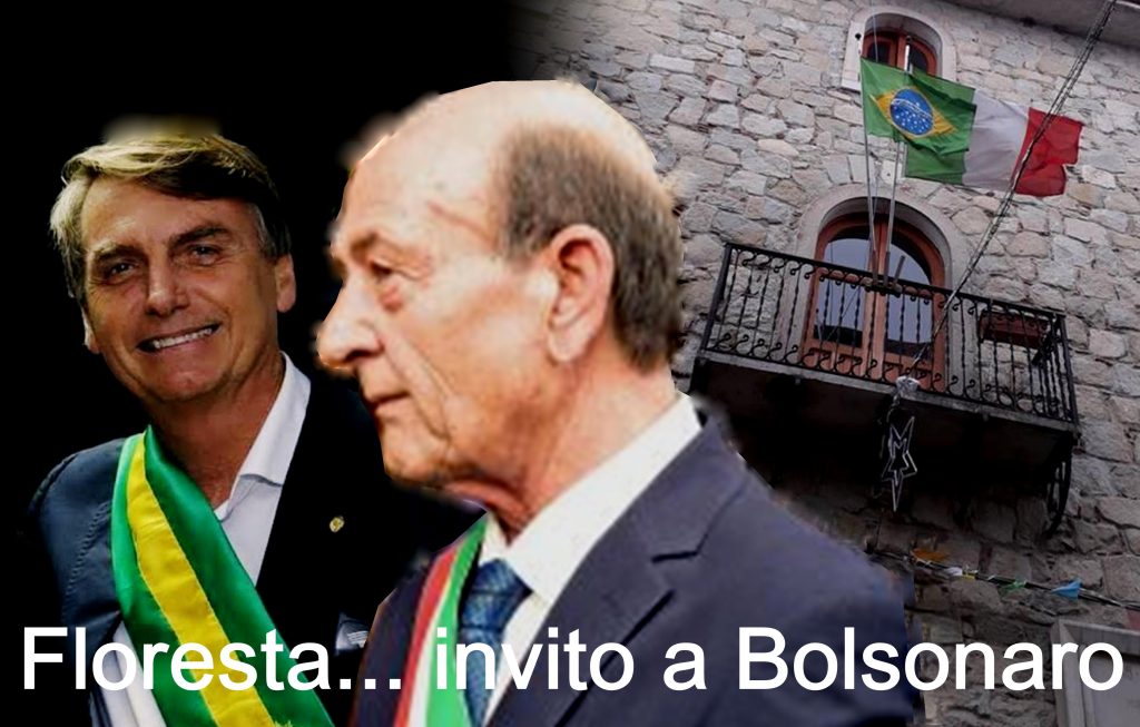 FLORESTA – Omaggio a Bolsonaro sul caso Battisti. La bandiera brasiliana sul balcone del Municipio