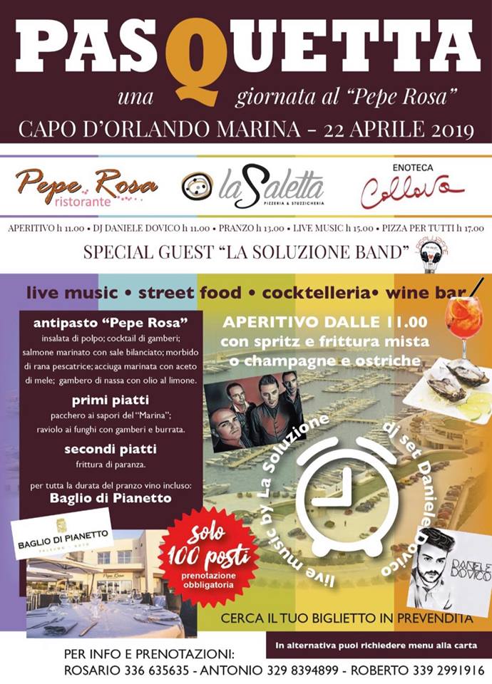 PASQUETTA – Alla Marina di Capo d’Orlando…. da Pepe Rosa