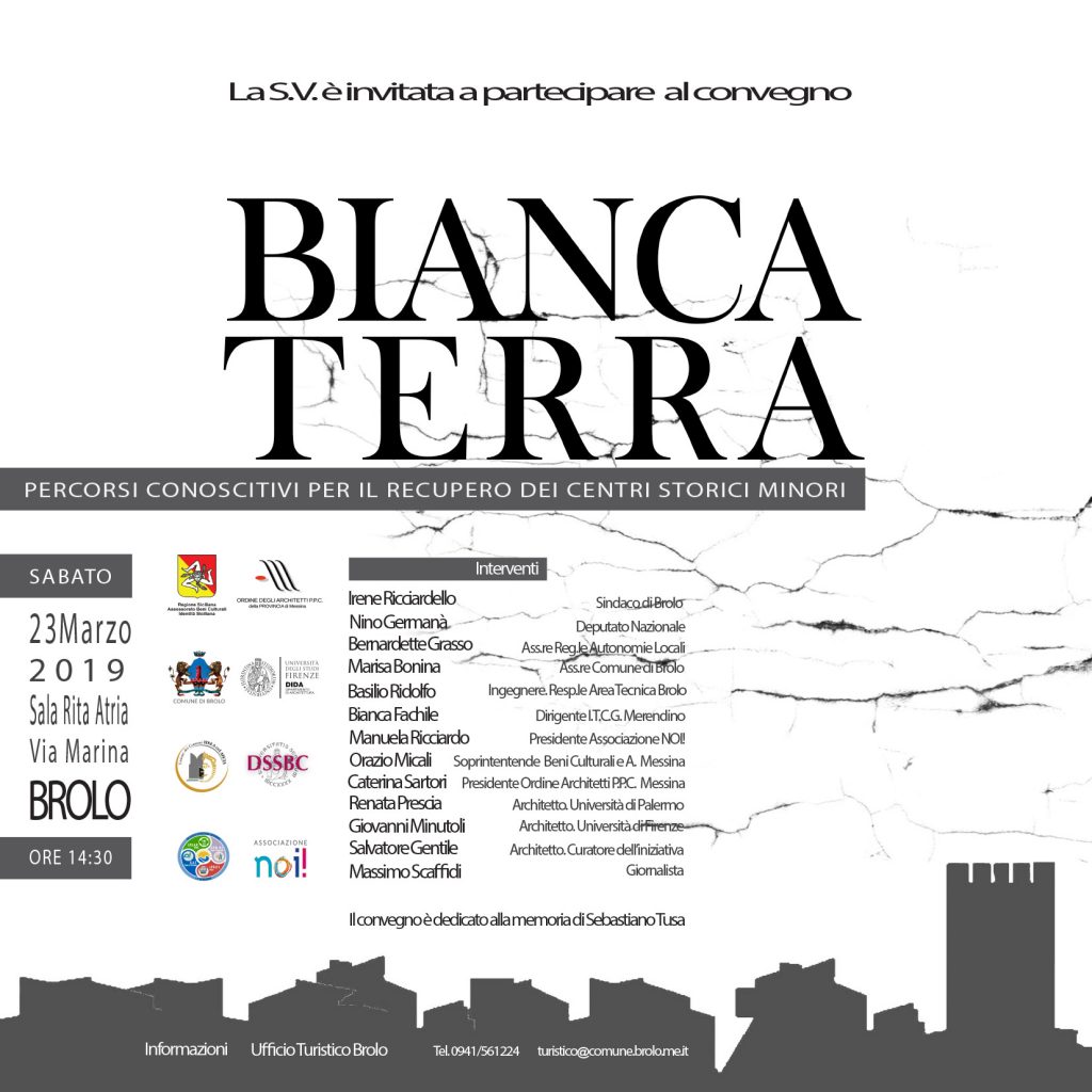 CENTRO STORICO BROLESE – Opportunità e futuro. Un convegno-studio il 23 marzo. Sarà dedicato a Sebastiano Tusa