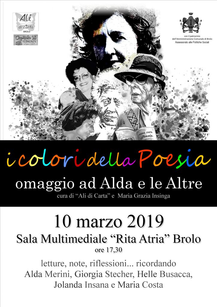 I COLORI DELLA POESIA – Omaggio ad Alda e le Altre… domenica 10 marzo a Brolo