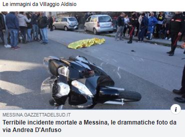 INCIDENTE MORTALE – Muore giovane motociclista. Tragiche quanto fatali coincidenze