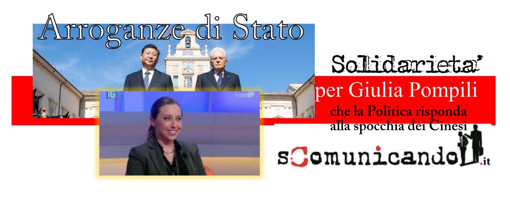 INDECENTE – Nel silenzio di 5Stelle e Lega. Vergogna al Quirinale!. Il big dell’ambasciata cinese minaccia la giornalista come se fosse il padrone di casa