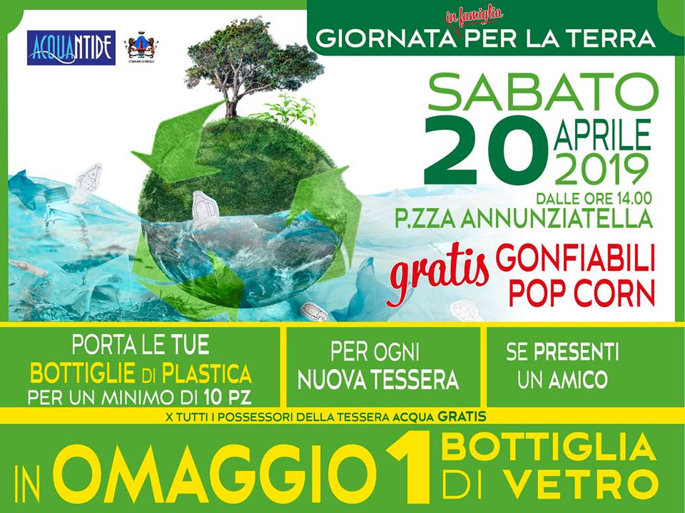 OGGI  – “Brolo per la Terra”… acqua gratis per tutti, in una grande festa tra gonfiabili e pop corn
