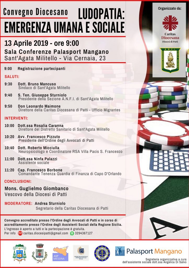 SANT’AGATA MILITELLO – Convegno Diocesano “Ludopatia: emergenza umana e sociale”