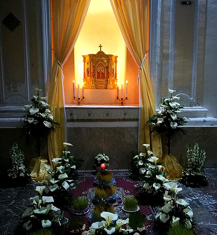 FOTO & RITI – Il “Sepolcro” nella Chiesa dell’Annunziata di Brolo