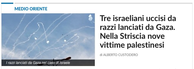 “SUPERIORITA’ DELLA RAZZA” – Il titolo di Repubblica:  i morti in ordine di “importanza” della “razza”