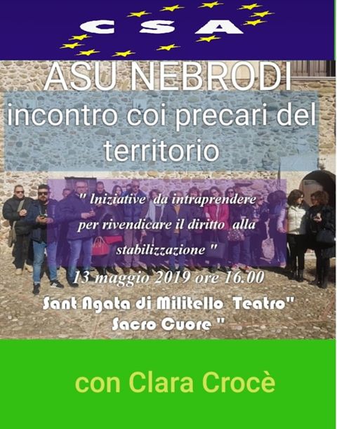 SANT’AGATA MILITELLO – ASU Nebrodi incontra i precari