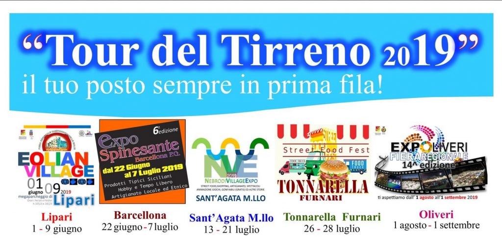EOLIAN VILLAGE 2019 – Tutto pronto a Lipari per il grande Expo. E’ la prima tappa del “Tour del Tirreno”