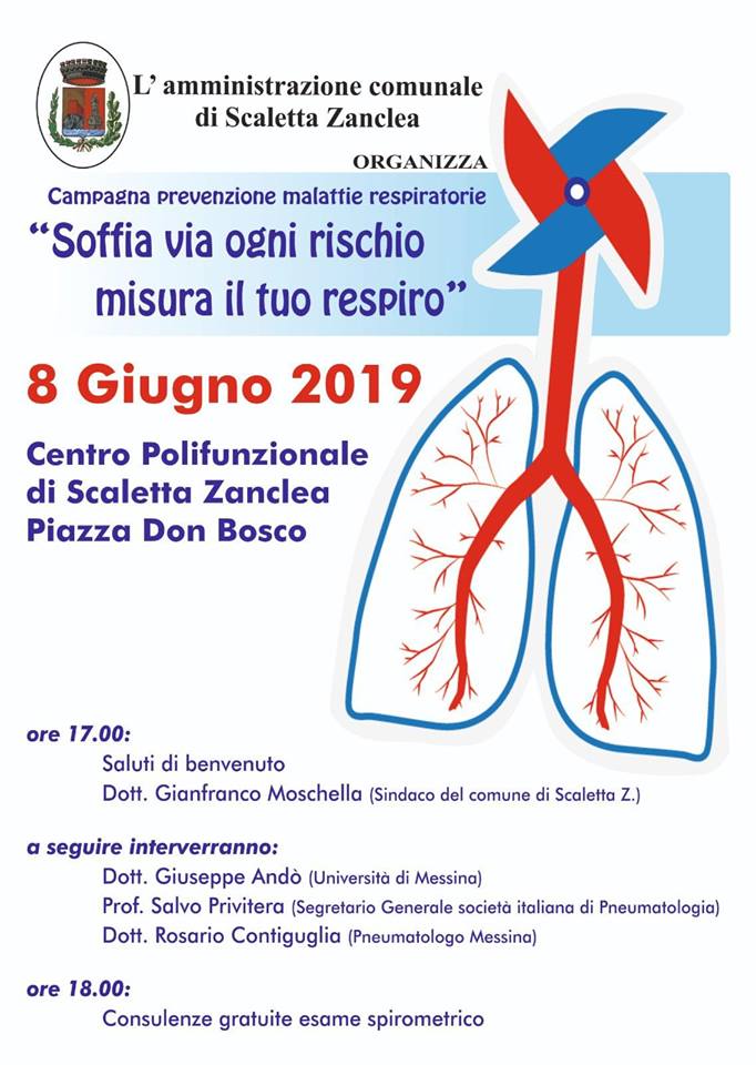 PREVENZIONE – A Scaletta Zanclea si parlerà di prevenzione e malattie respiratorie