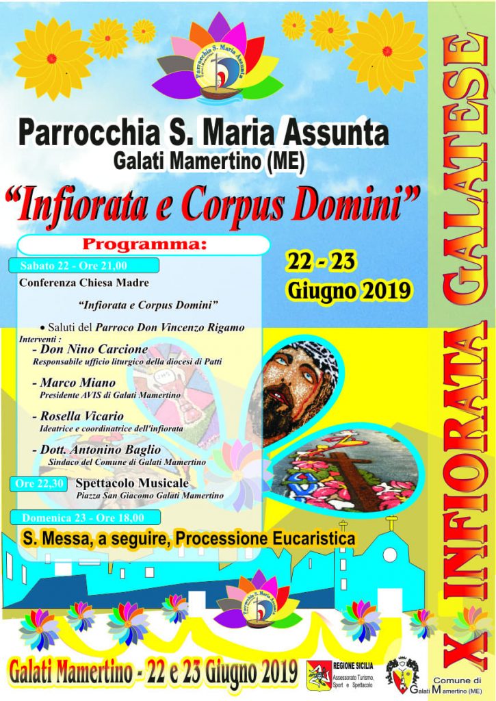 GALATI MAMERTINO – Tutto pronto per la X infiorata galatese