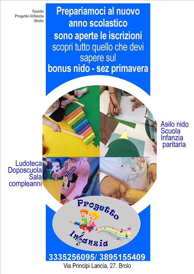 SCELTE IMPORTANTI – “Progetto Infanzia” a Brolo molto più di un semplice asilo, con tutte le agevolazioni fiscali