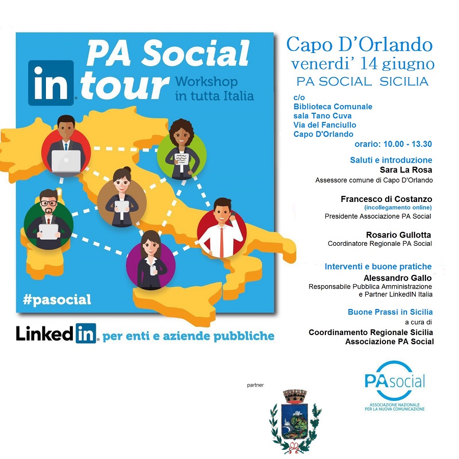CAPO D’ORLANDO – “PA Social in tour” venerdì tappa alla biblioteca comunale