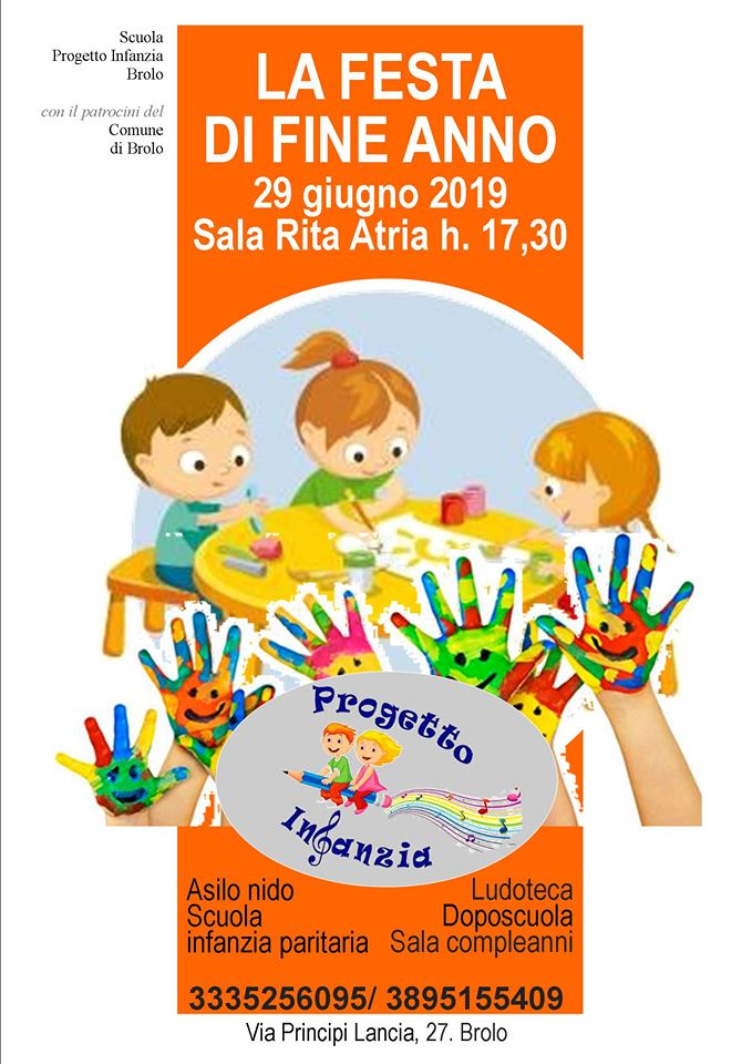 PROGETTO INFANZIA BROLO – Domani la Festa di Fine Anno alla “Multimediale”, l’occasione per presentare anche  le novità del bonus asilo nido 2019