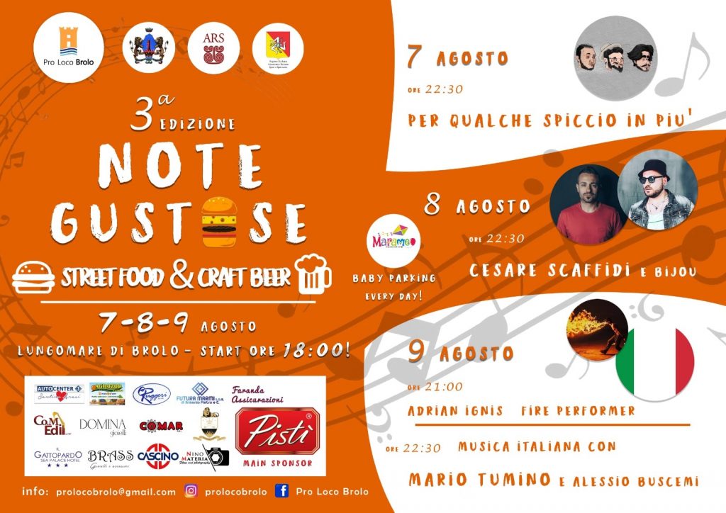 #ARRICOGGHITI – Il manifesto che diventa l’anteprima della 3^ edizioni di “Note Gustose” a Brolo