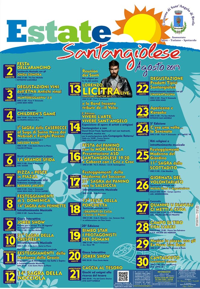 ESTATE SANTANGIOLESE – Ecco il calendario
