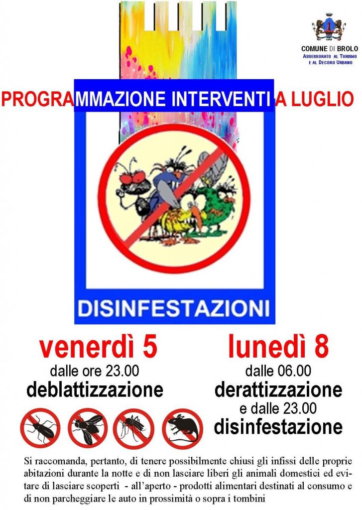 BROLO – Interventi di derattizzazione, disinfestazione e di deblattizzazione
