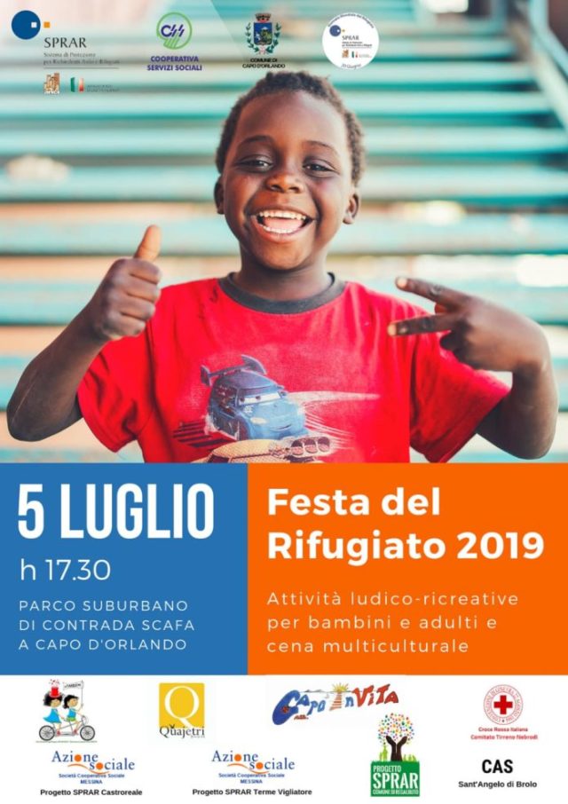 CAPO D’ORLANDO –  Festa del rifugiato al parco di Scafa