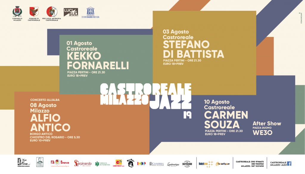 CASTROREALEMILAZZO JAZZ FESTIVAL – Programma e curiosità della 19esima edizione