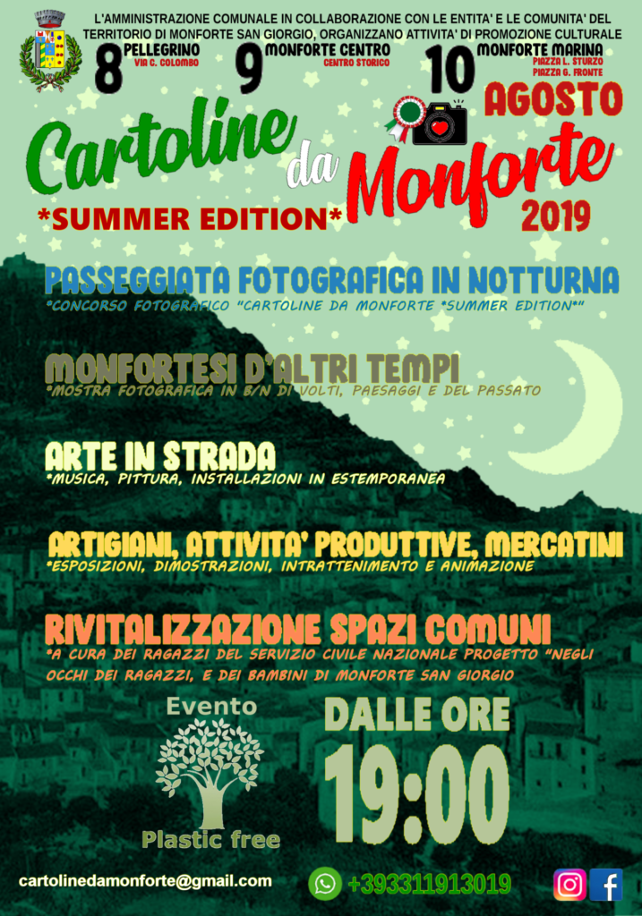 MONFORTE SAN GIORGIO – Cartoline da Monforte Summer Edition 2019