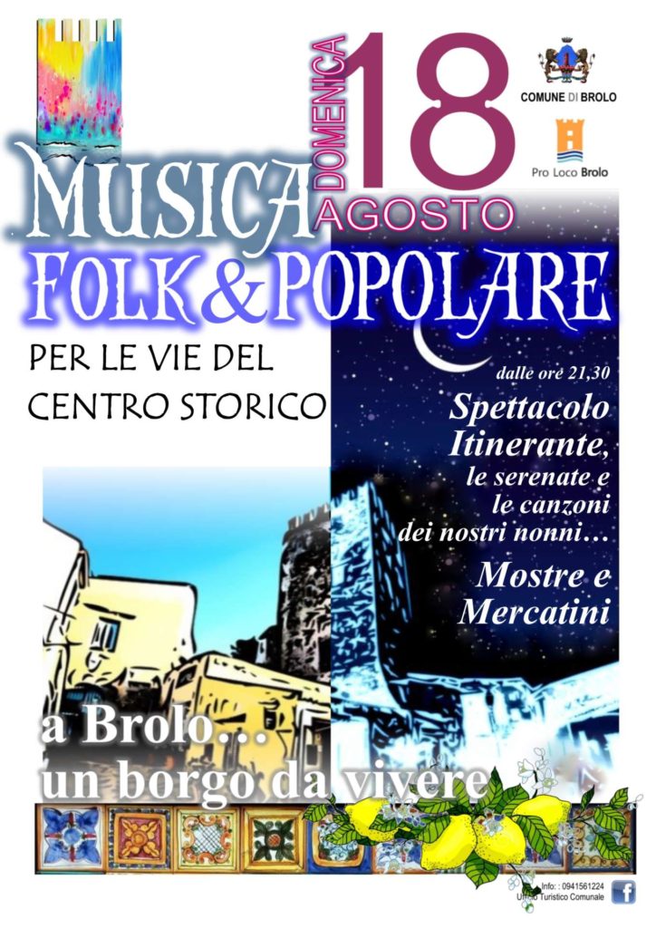 FARE OGGI A BROLO: Nel Borgo sarà festa popolare