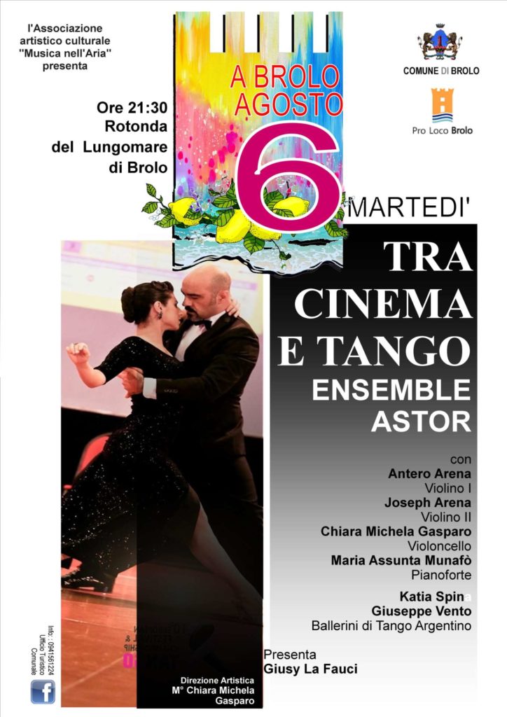 TANGO & CINEMA – Questa sera sul lungomare brolese