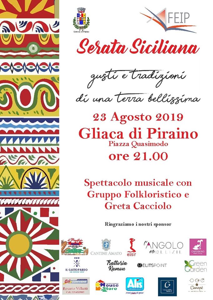 SERATA SICILIANA – A Gliaca di Piraino, questa sera, promossa dalla Afeip