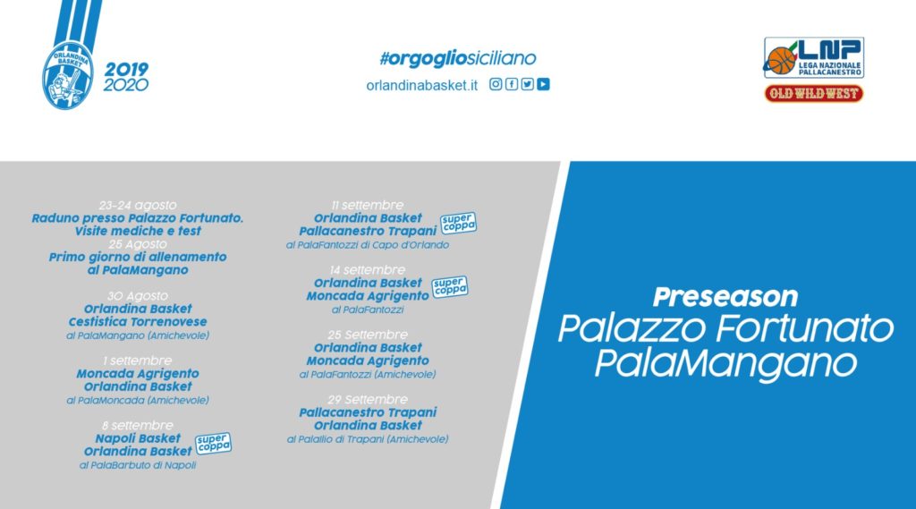BASKET – Orlandina, definito il precampionato