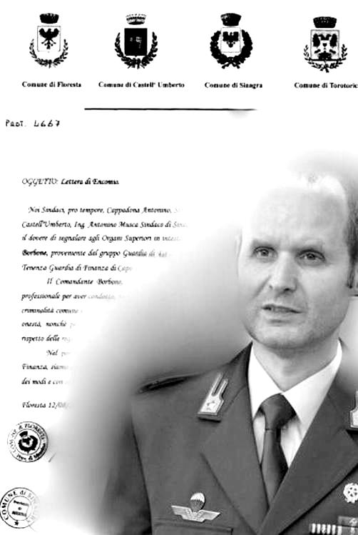 NOTE D’ENCOMIO – Quella dei sindaci di  Floresta, Castell’Umberto, Sinagra e Tortorici al capitano Francesco Borbone