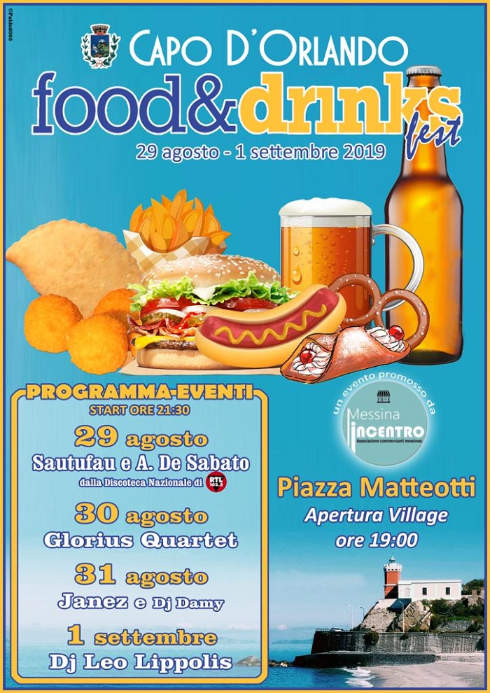 CAPO D’ORLANDO – Da domani “Food & drinks fest”