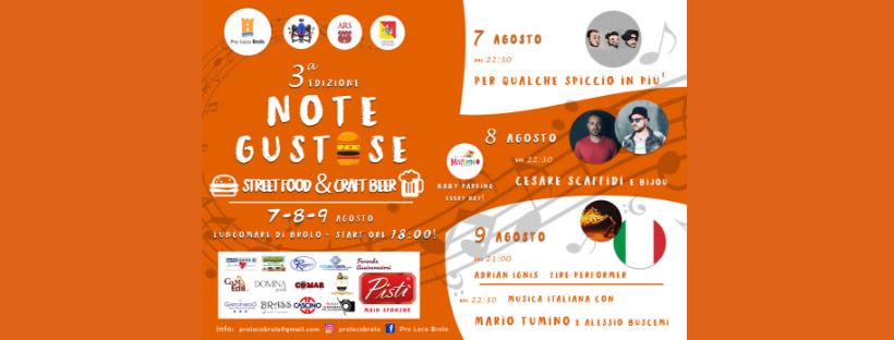 “NOTE GUSTOSE” – Lo Street Food sul lungomare di Brolo