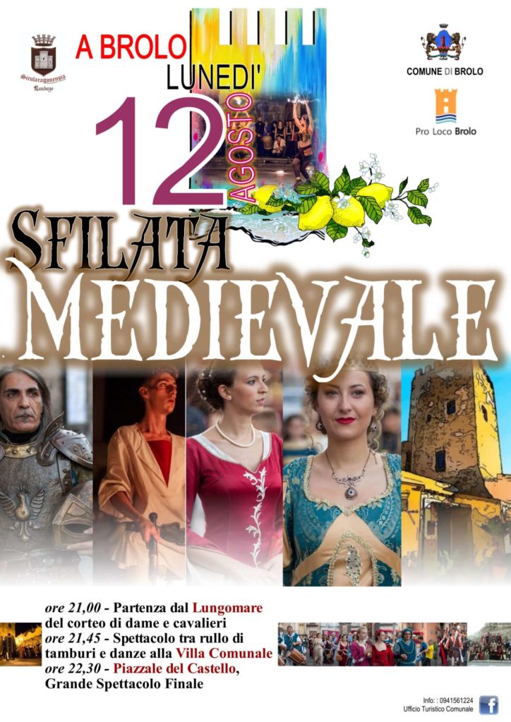 CORTEO MEDIEVALE – Domani a Brolo tra danze e rulli di tamburi i gruppi della corte e del popolo sfileranno per le vie del borgo