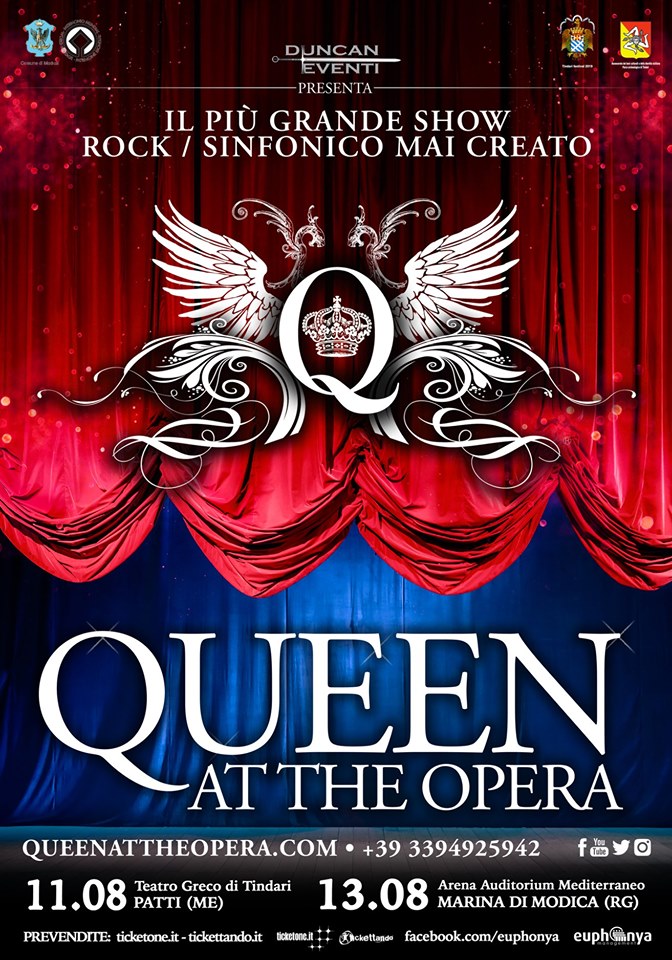 TINDARI FESTIVAL 2019 – “Queen at the Opera”, il concerto/show interamente dedicato alla band di Freddie Mercury