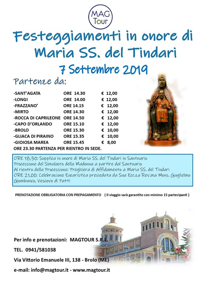 FESTA DI TINDARI – Andarci in bus si può