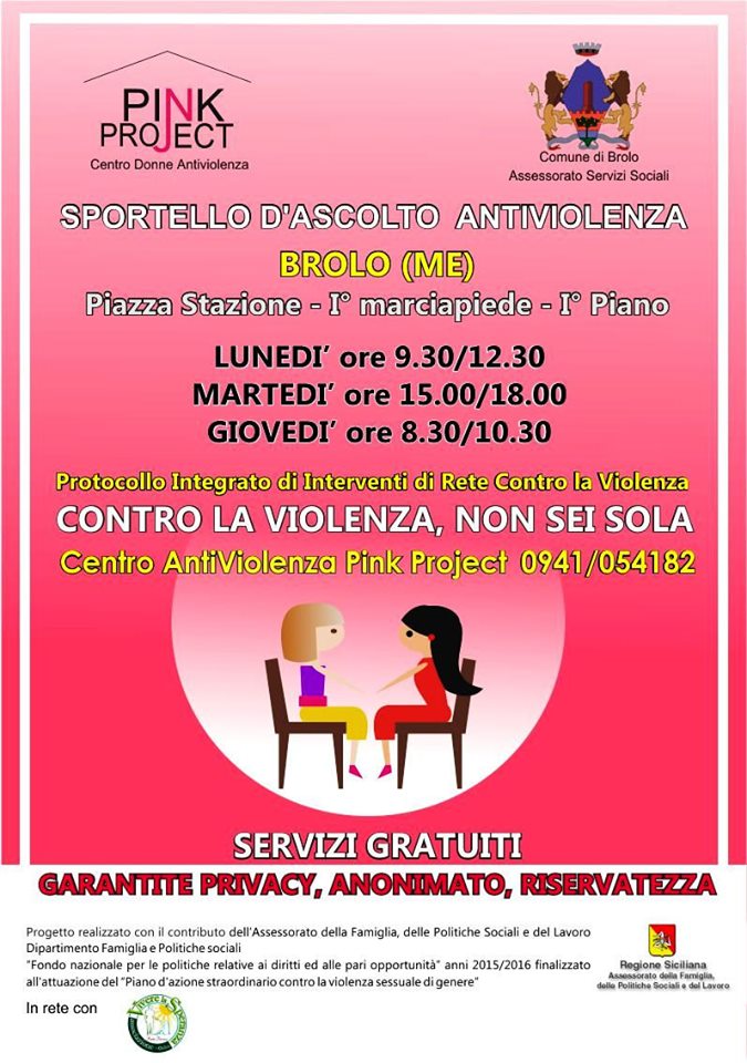 BROLO – C’è lo “Sportello d’Ascolto Antiviolenza”