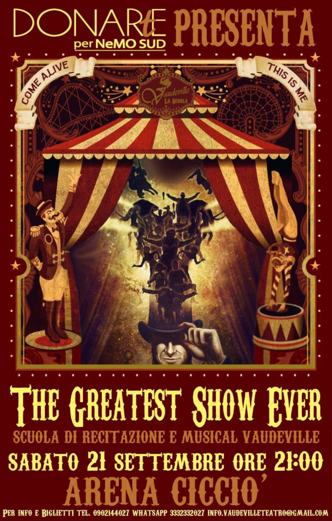 DONARtE – Sabato 21 settembre all’Arena Cicciò “The Greatest Show Ever”